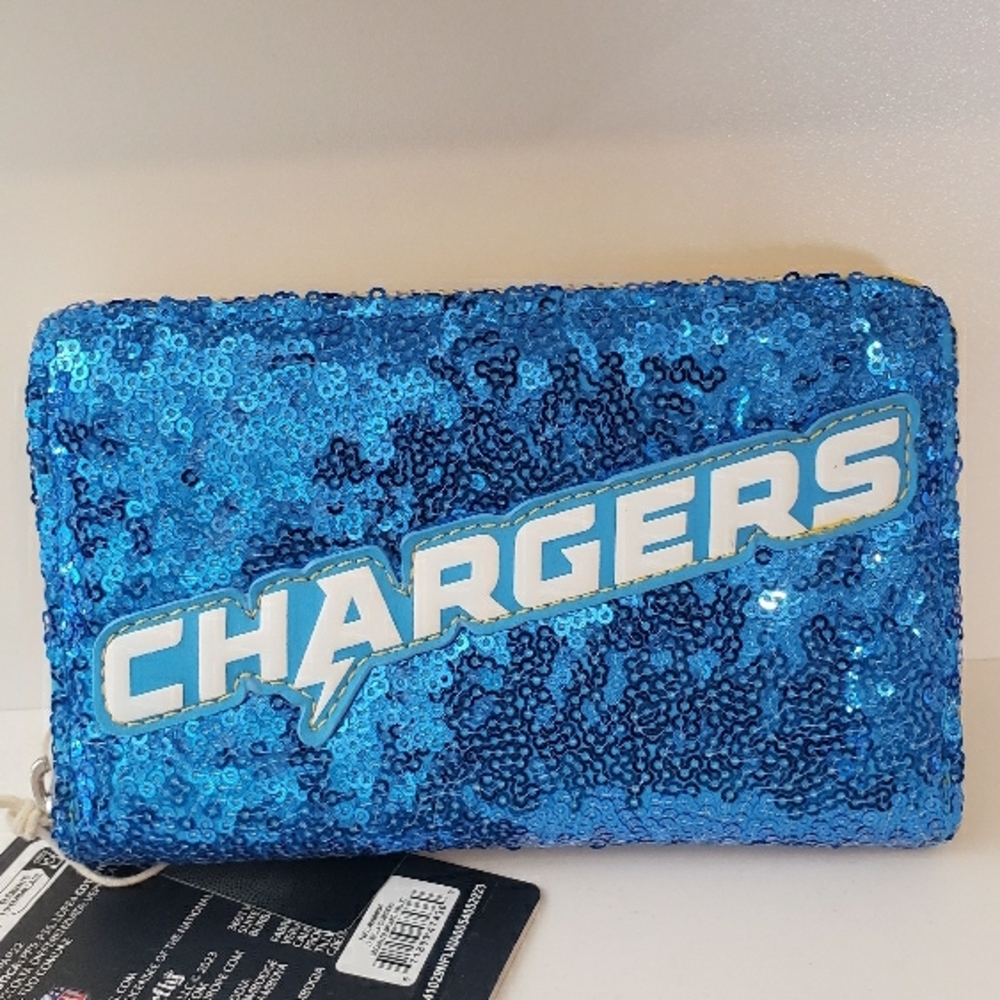 Chargers Blue Sequin Loungefly Wallet